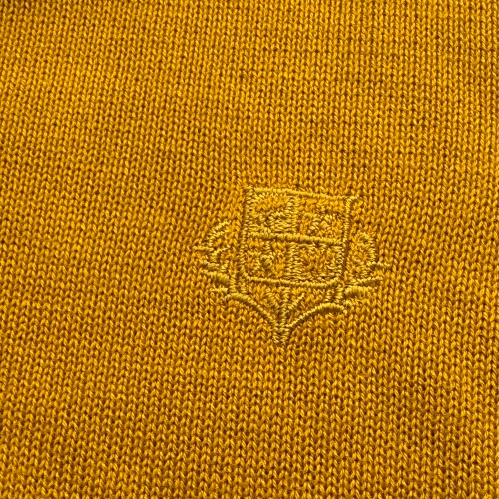 Loro Piana Men's Golden Zip-Up Sweater Silk? Cotton? Missing material tag L Slim - Picture 4 of 5